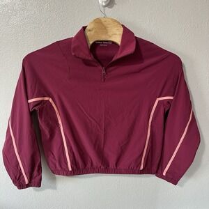 Outdoor Voices Women's Size Medium Pink Lightweight 1/4 Zip Pullover Windbreaker